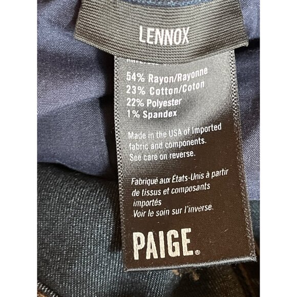Paige Mens Lennox Slim Fit Denim Jeans Transcend Fabric size 33 $199 NWT Stretch - Picture 10 of 15
